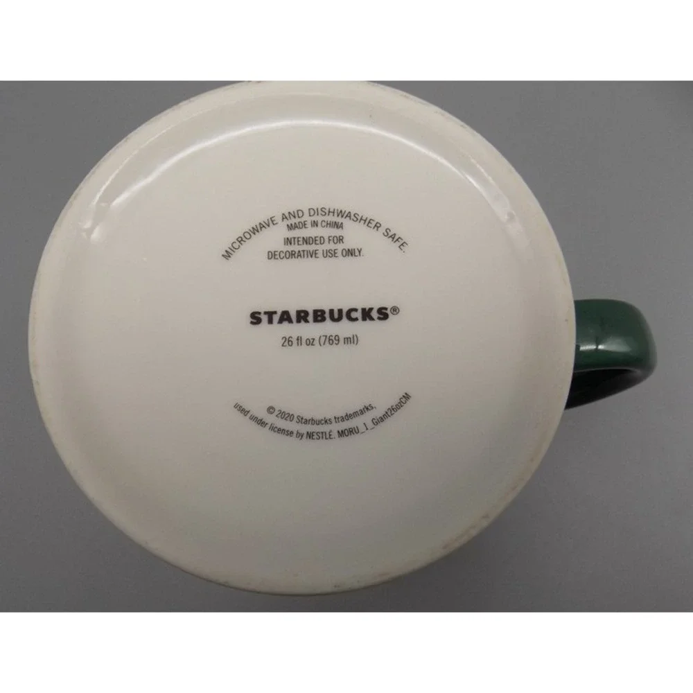 2020 Starbucks XL Christmas Mug 26 oz Pine Tree & Lights Jumbo Cup
